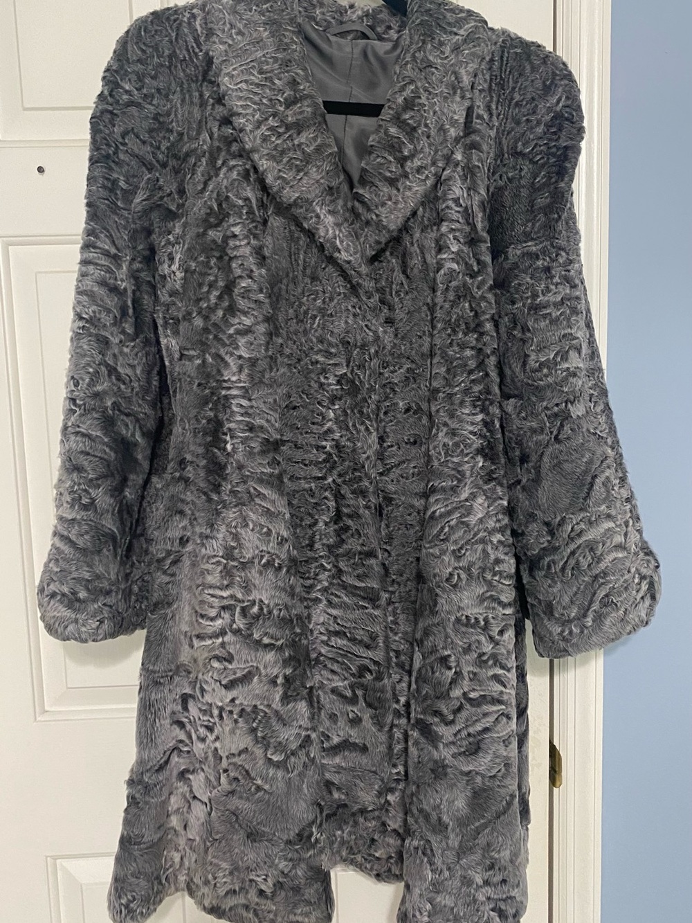 Vintage Women's Persian Lamb Stroller - Real Fur